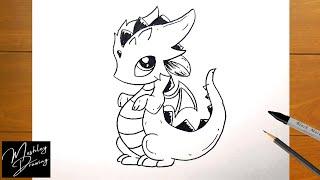 How to Draw a Baby Dragon Easy Step by Step