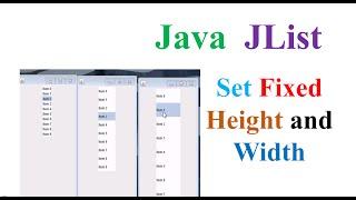 Java JList - Set Fixed Cell Width and Height