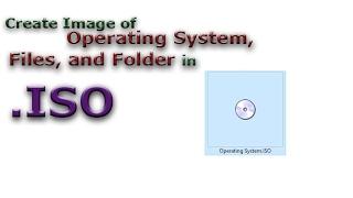 Create a ISO image of OS, Files, Folders in Windows 10