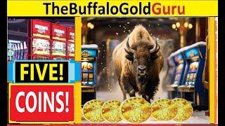 FIVE COINS (Part 1 of 2) PLUS SOME BIG BONUSES on BUFFALO GOLD!