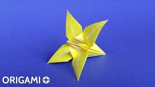 How to Make an Origami Lily Flower / Iris Flower  Tutorial (Traditional model)