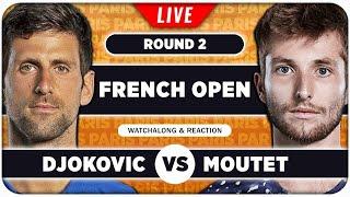 DJOKOVIC vs MOUTET • French Open 2025 • LIVE Tennis Watchalong