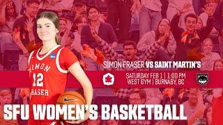 SFU Women's Basketball: Red Leafs vs Saint Martin's - February 1st, 2025