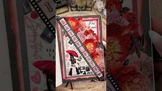 ASMR journal Black and Red️|#asmr #journaling #journal #scrapbooking #fyp #diy #viral