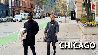 Autumn in Chicago | River North | Walking Tour on Wednesday | November 6, 2024 | 4K Virtual Walk