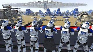 Can Clones Hold the WALL vs Droid INVASION!? - Men of War: Star Wars Mod Battle Simulator