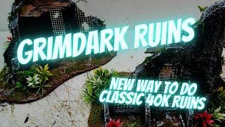 40K Terrain Tutorial - Grimdark Gothic Style Ruins With a Twist - New Way to Do Something Old