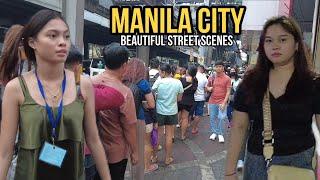 RUSH HOUR in Pedro Gil Street Manila and Streets Foods!Walking tour Philippines[4K[