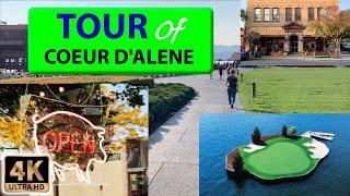 Coeur d'Alene - Explore this Popular Northern Idaho Tourist City on a Huge Lake (4K UHD)
