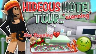 Touring My HIDEOUS HOTEL From A YEAR AGO IN BLOXBURG | GamingwithGracie