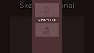 sketch vs. final #art #drawing #artist #digitalart #originalcharacter #animation #sketch #final
