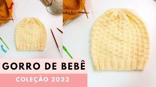 HOW TO KNIT A BABY HAT - 0-3 months. Easy knit free pattern. English Subtitles Available