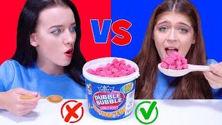 ASMR Big VS Small Spoon Food Challenge by LILIBU