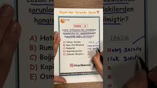 Taktiklerle Tarih Soru Çözümü (8) #ayt #tyt #tarih #kpss #soruçözümü #sınav #study #ösym #yks #2023