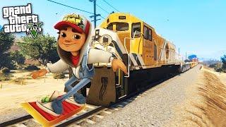 ГТА 5 МОДЫ ДЖЕЙК ИЗ SUBWAY SURF БЕГАЕТ ПО ПОЕЗДЕМ В ГТА 5 - ИГРА ДЛЯ ДЕТЕЙ В ГТА 5