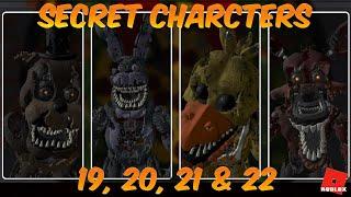 Roblox FMR Secret Characters 19, 20, 21, and 22 Nightmares Animatronics