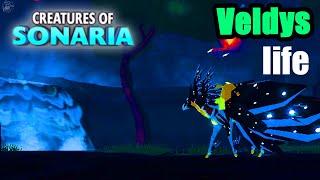 where is the cave on the volcano / Veldys' life in  Creatures Of Sonaria roblox