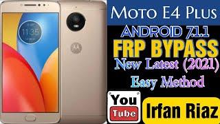 Moto E4 plus frp bypass unlock with easy method 2021 new trick