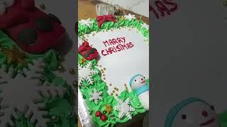 Christmas cake decoration #christmas