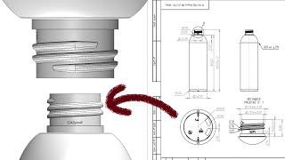 Учимся правильно строить резьбу для флакона из ПНД | #SolidWorks