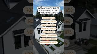 Average Home Price for Popular NW Calgary Neighborhoods  #calgaryrealestate #calgary