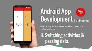 Android studio tutorial for beginners | switching activites & passing data | Hindi Tutorial 2019