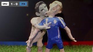 Luis Suarez the World Cup Zombie bites Chiellini