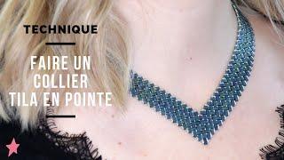 TECHNIQUE | Collier Chevrons en Pointe en Perles Miyuki Half Tila