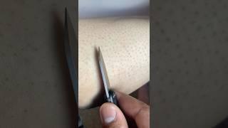 Shaving hair on my leg with the sanrenmu 325s