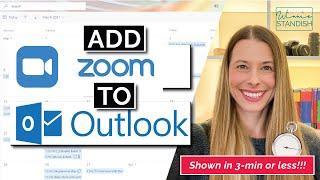 How To Integrate Zoom Into Outlook Calendar Tutorial [SAVE TIME]