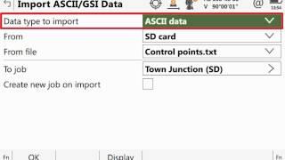 Import a simple ASCII file into a job