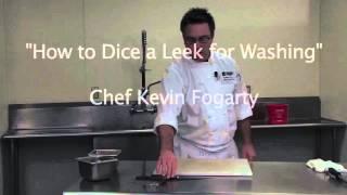 How to Dice a Leek for Washing