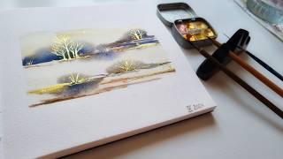 Discover the SECRET to Creating Breathtaking Mini Landscapes with Abstract Watercolor