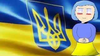 Нарисовал аниме тян (придуманого)! Украина!