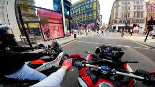 2 Adv bikes ride through central London | Africa Twin & KTM 790 Adventure