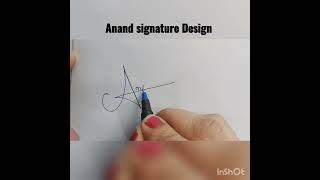 Anand signature Design #A letter name # famous name