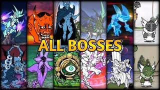 The Battle Cats - All Bosses ( Legend, Advent, Tower and more )