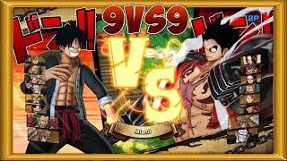 One Piece Burning Blood | 2 Players Gameplay - 9 VS 9 | ALL RANDOM #27