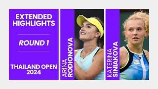 Arina Rodionova vs. Katerina Siniakova | R1 Thailand Open 2024 | WTA Match Highlights