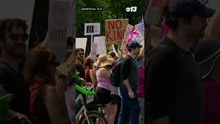 Asheville No Kings protest
