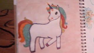 Влог / Как Нарисовать Единорожку Акварельными Красками / Уроки Рисования / Draw A Unicorn / Draw