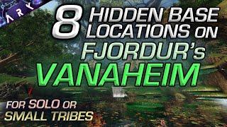 8 Hidden Base Locations on Fjordur's VANAHEIM Map | Official Settings | Solo/Small Tribes | ARK PvP