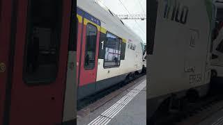 Regional train TILO approaching Lugano | Italian TRENORD and SBB co-op. |  Lugano, Switzerland