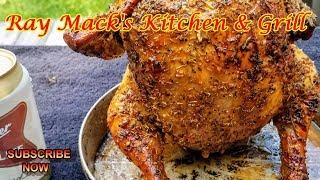 Rosemary Garlic Beer-Can Whole Chicken