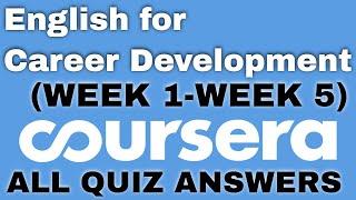 English for Career Development coursera quiz answers | English for Career Development coursera