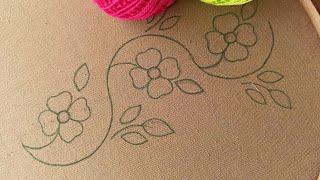Hand Embroidery latest and Decorative Border line Design for Dress-314,Hand Embroidery for Beginners