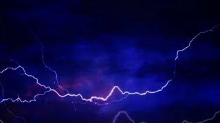 Thunderstorm And Lightning Strikes Intense Fast Moving Background Video