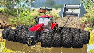 Beamng drive - Giant Winch Сrushes Сars #5