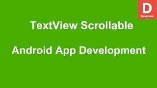 Android Scrollable TextView