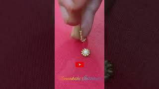 Aari #46 Pearl butta stitch for beginners #viral #shorts #a2z #aariwork #ytshorts